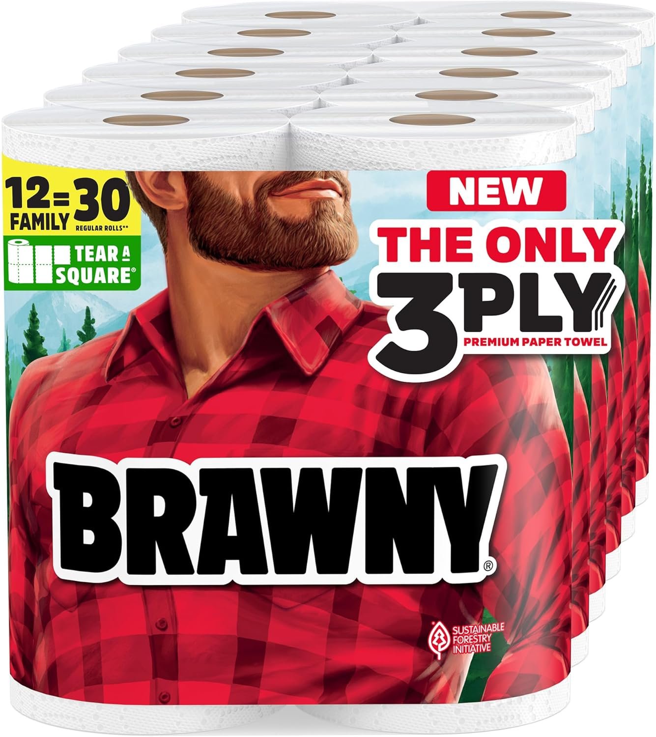 Brawny Tear-A-Square 3-Ply Paper Towels