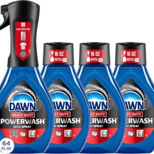 Dawn Powerwash Heavy Duty Dish Spray All-Purpose Cleaner and Degreaser, 64oz, 1 Starter Kit + 3 Refill